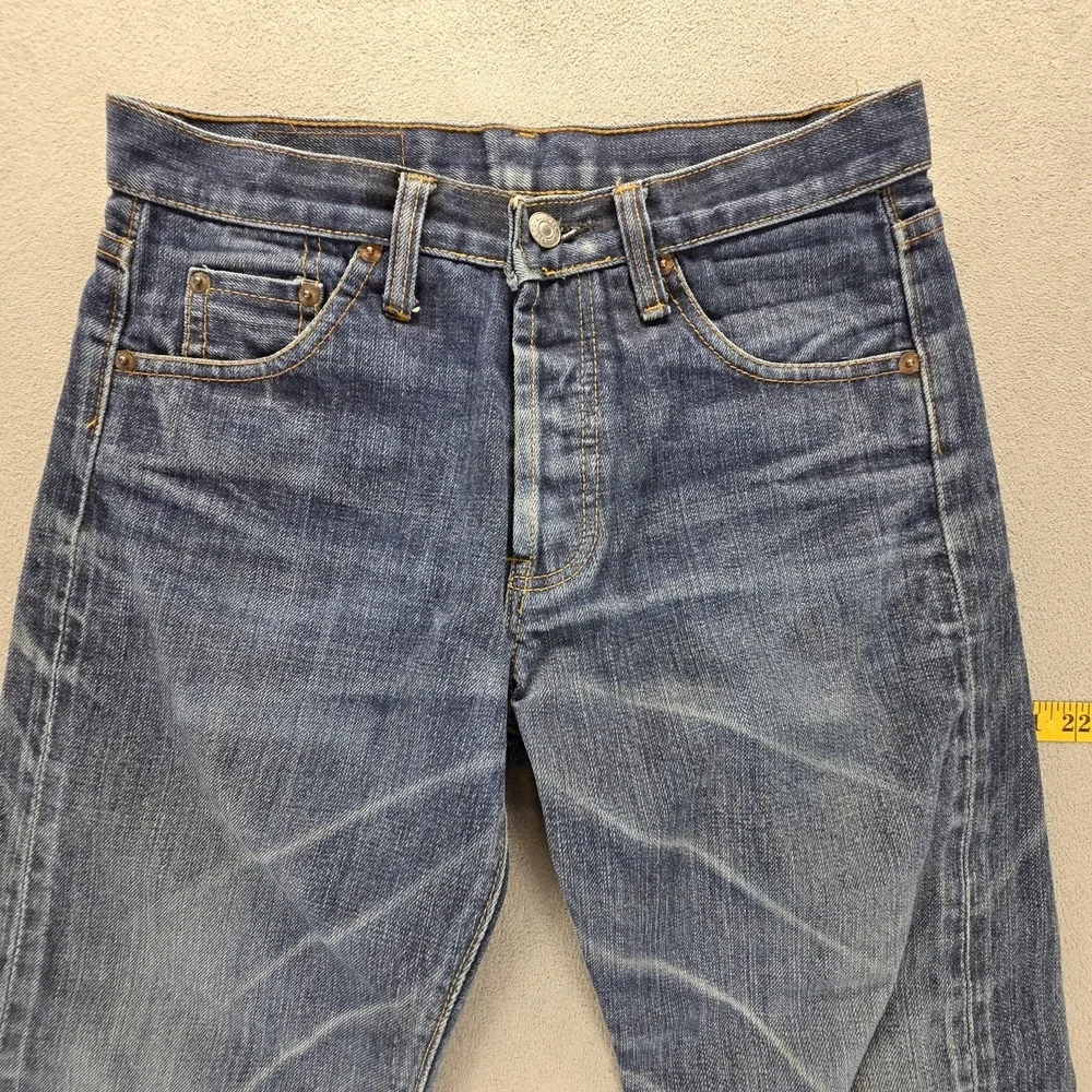 Vintage Levis 501 Jeans Mens Blue Selvedge LVC Made in USA Button Fly Fits 28x28